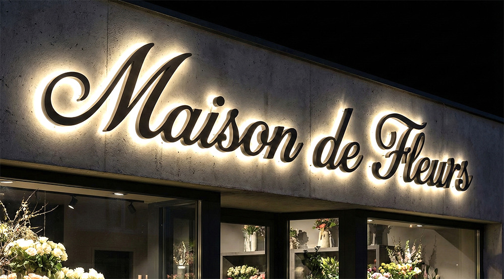 切文字・チャンネル文字の例