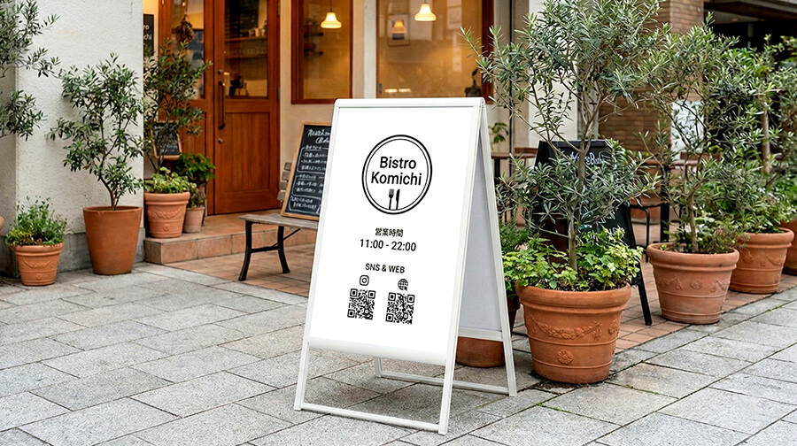 スタンド看板の例